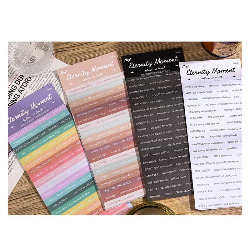 Journal Etnerity Moment English Letter Sticker MOYL