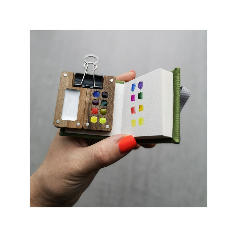 Wooden Travel Mini Palette 8 Wells