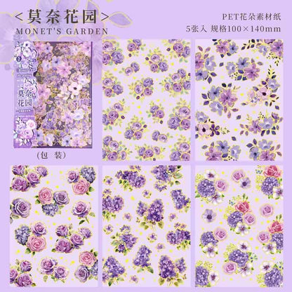 Etori Life Flower Poetry Series Bronzing Sticker EXA23110