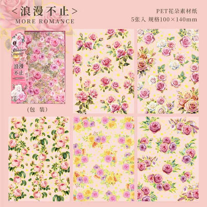 Etori Life Flower Poetry Series Bronzing Sticker EXA23110