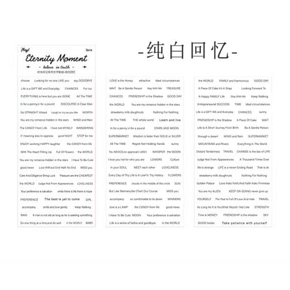 Journal Etnerity Moment English Letter Sticker MOYL
